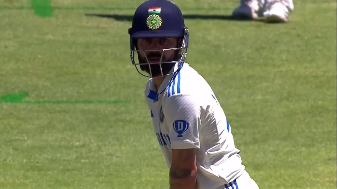 Kohli batting during a Test match