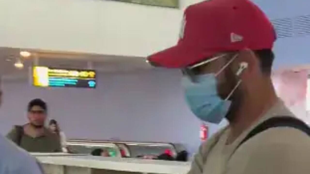 Kohli at the Bengaluru airport