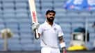 Kohli scoring a double-century during a Test match