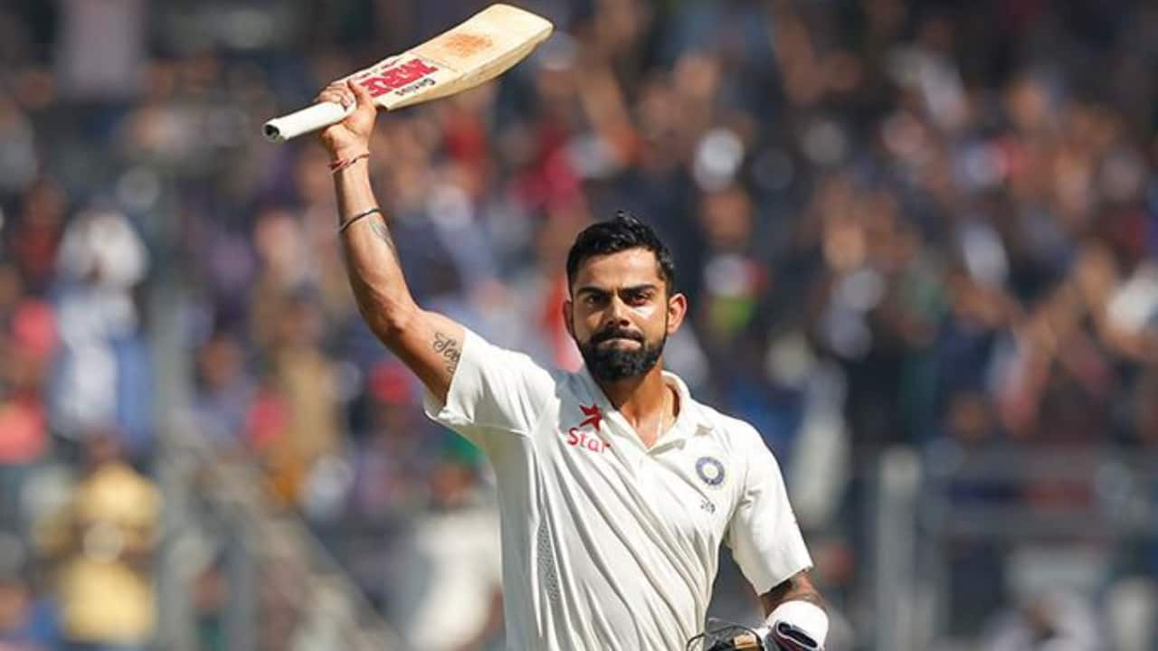 Kohli scoring a Test century