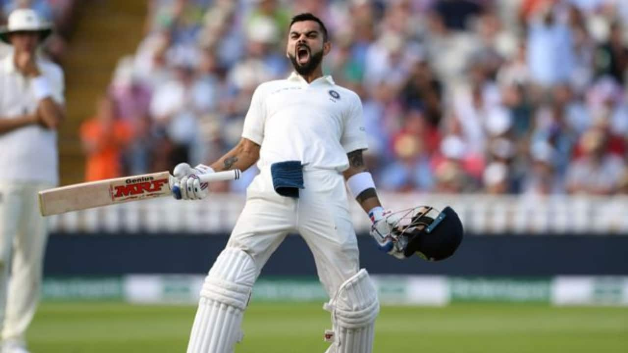 Kohli scoring a Test century