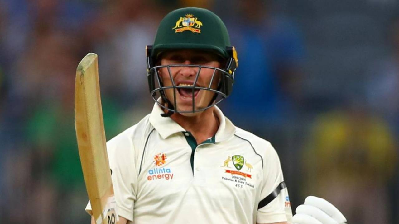 Labuschagne batting during a Test match