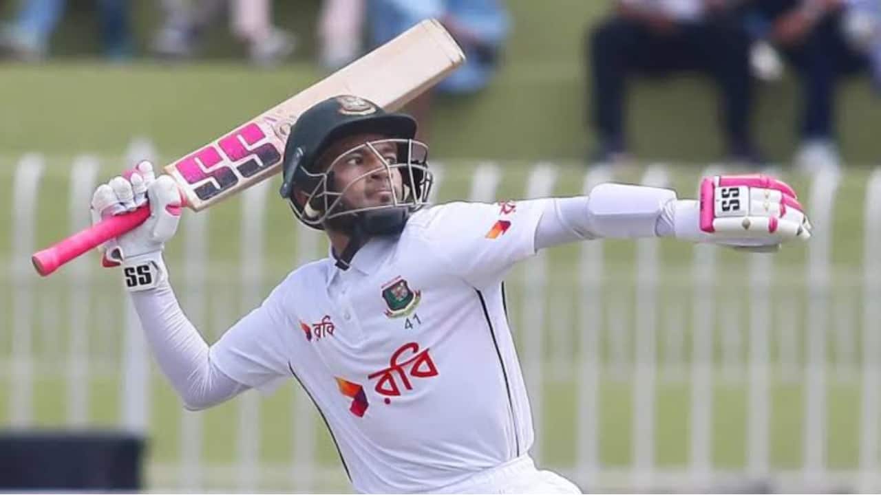 Rahim batting during a Test match