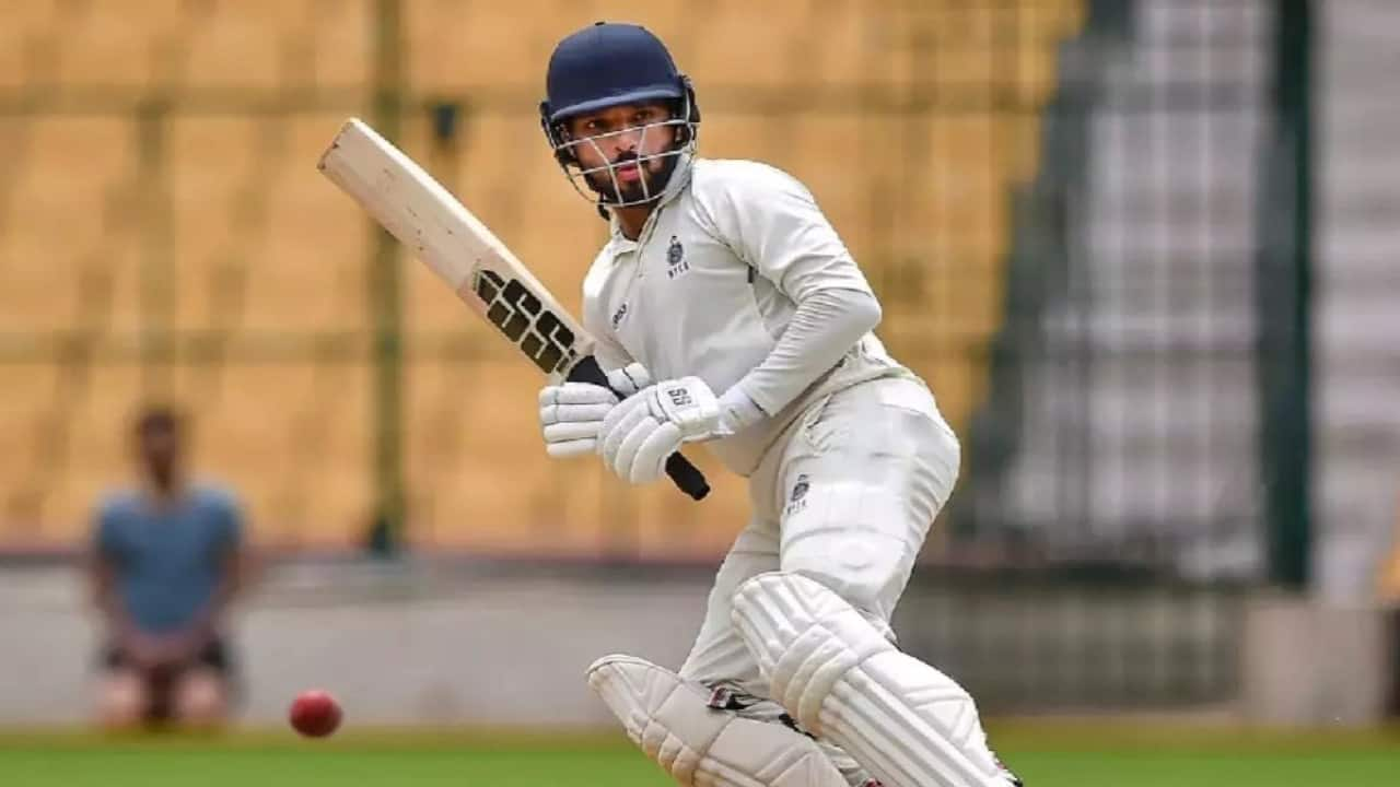 Patidar batting during a Ranji Trophy match