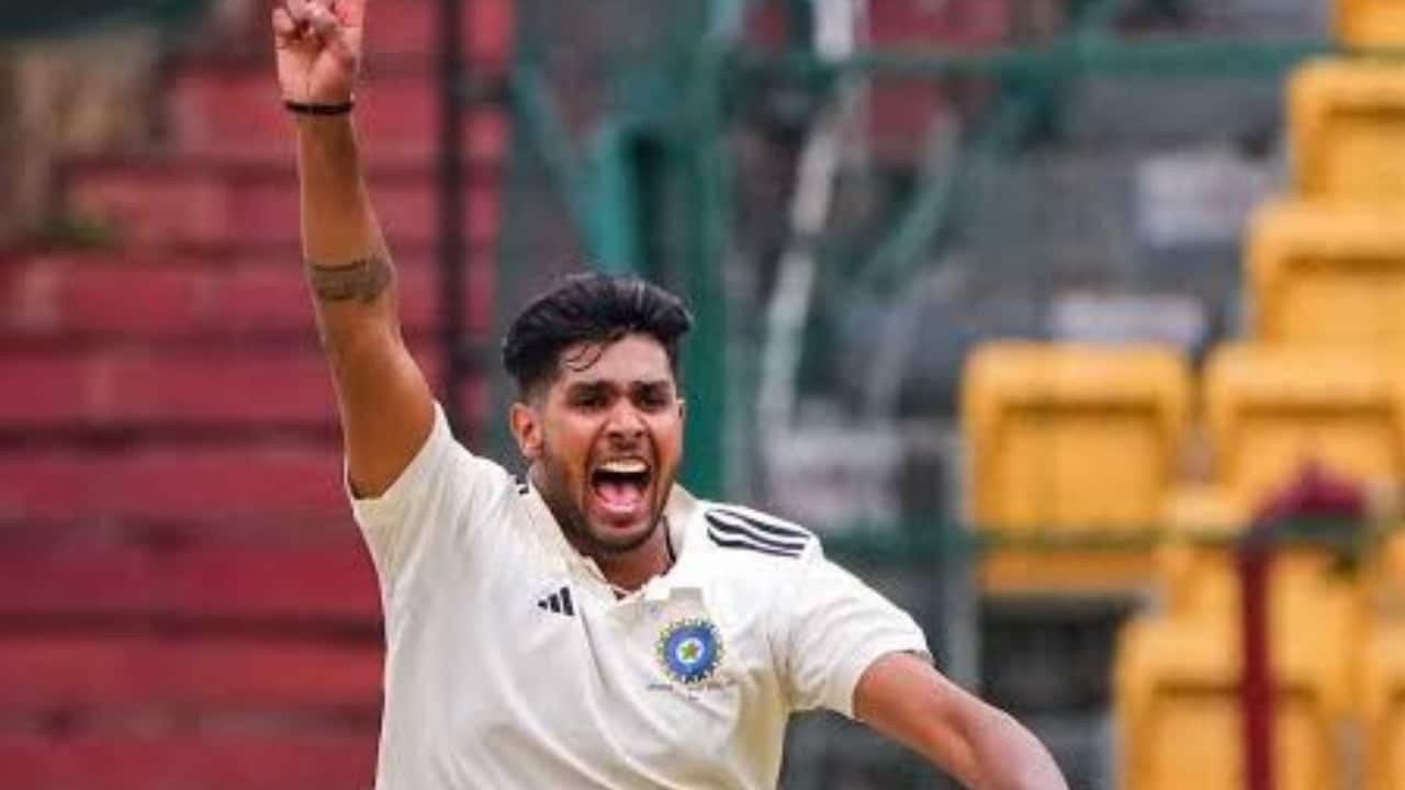 Rana bowling during a Test match
