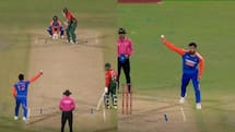 WATCH: Riyan Parag Bowls with a Rare new Action- Umpire Spoils the fun