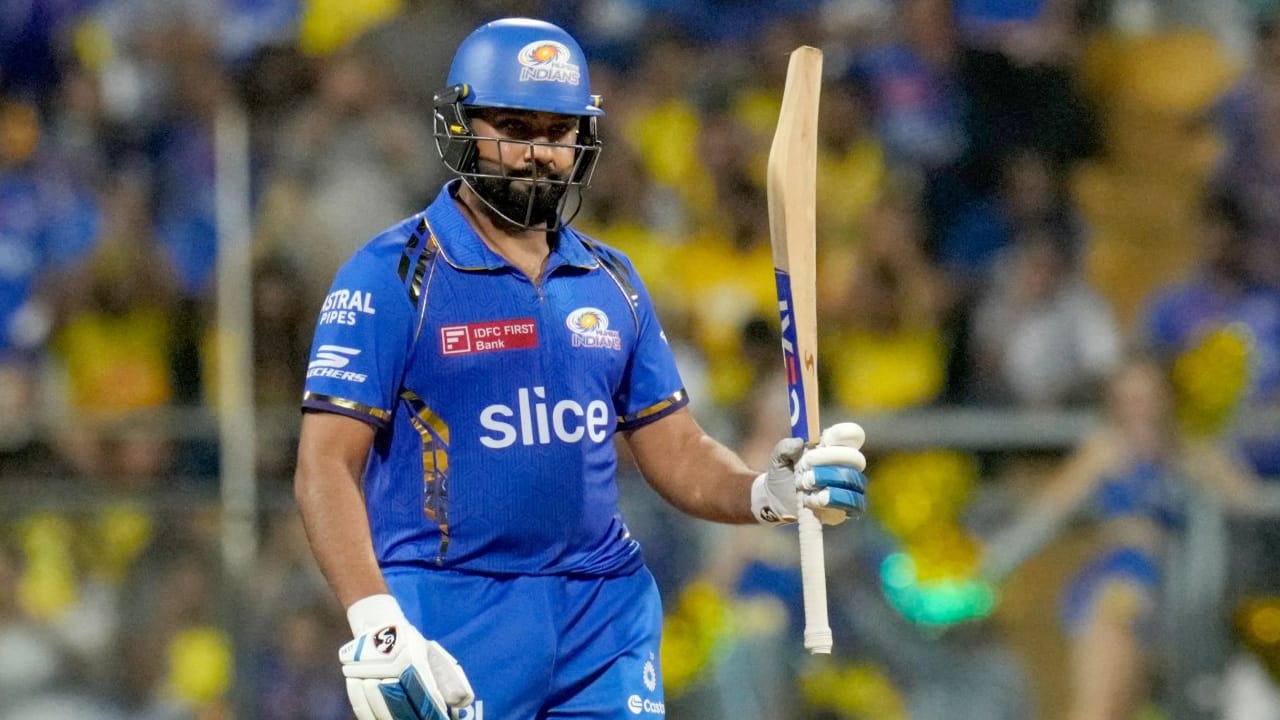 Rohit batting for the Mumbai Indians