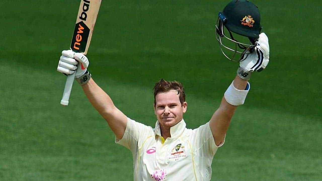 Smith scoring a Test century 