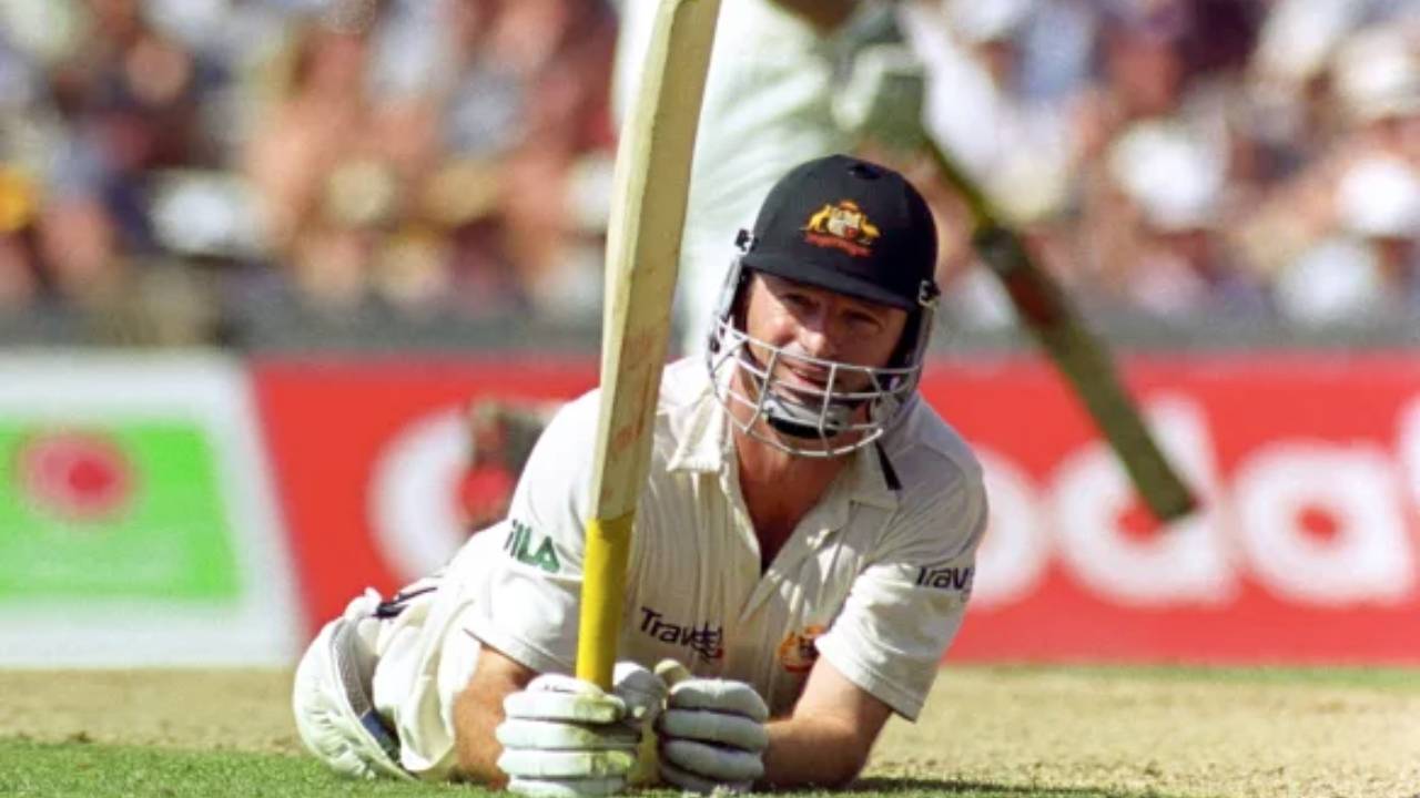 Waugh batting during a Test match
