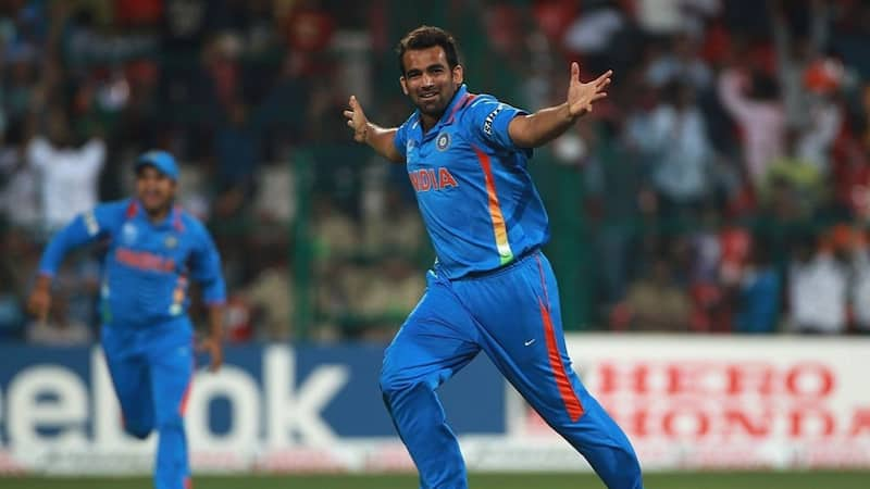 Zaheer taking an ODI wicket