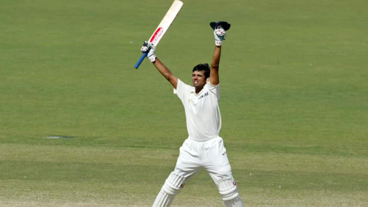 Dravid scoring a Test century