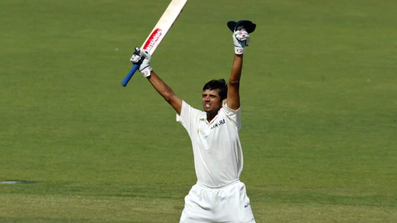 Dravid scoring a Test century