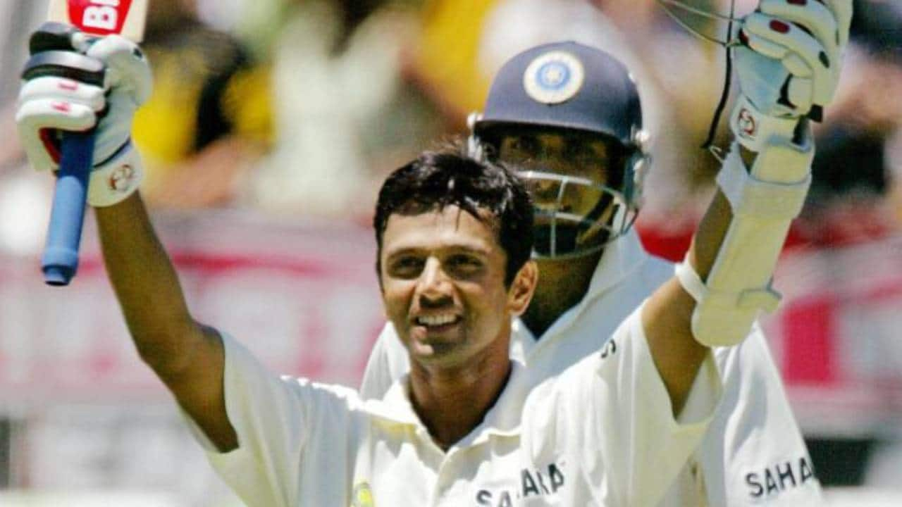 Dravid scoring a Test century