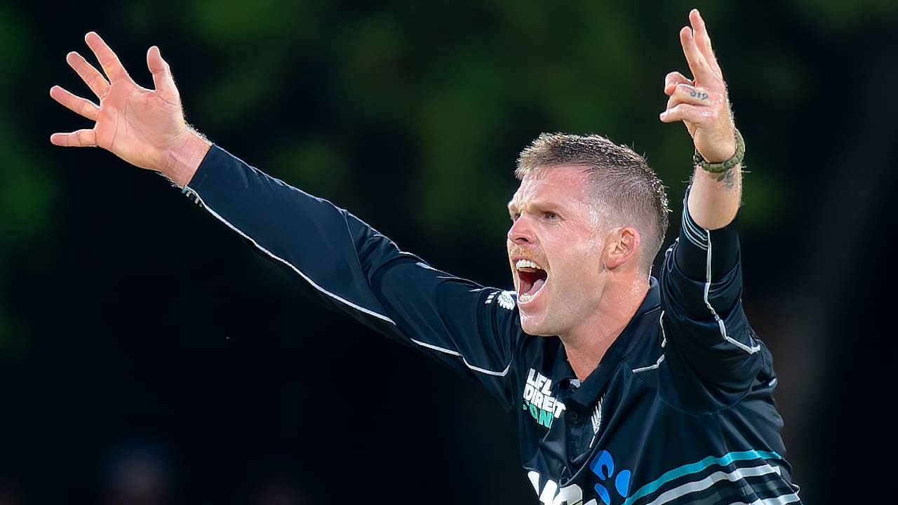 Ferguson taking a wicket during a T20I