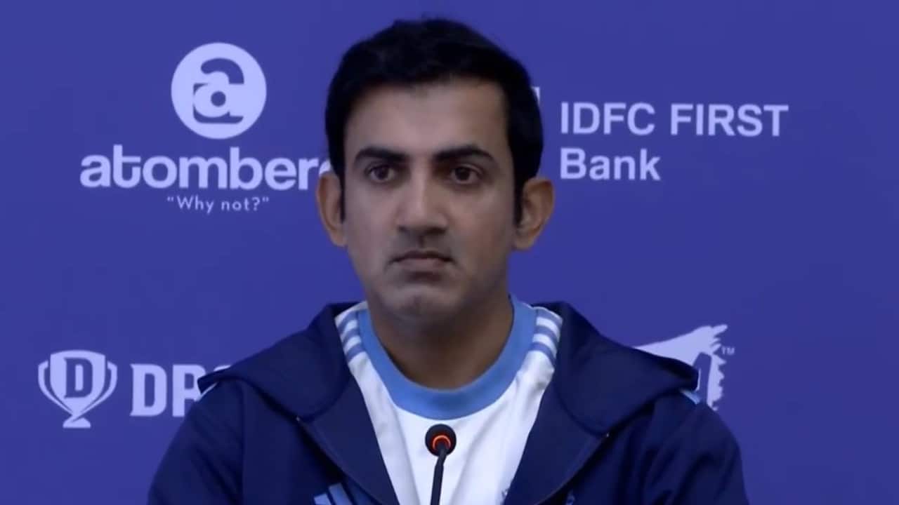Gambhir speaking at a press-conference