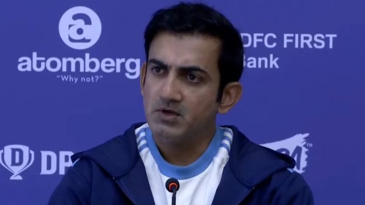 Gambhir speaking at the press conference