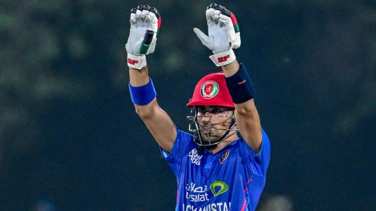 Gurbaz batting during an ODI