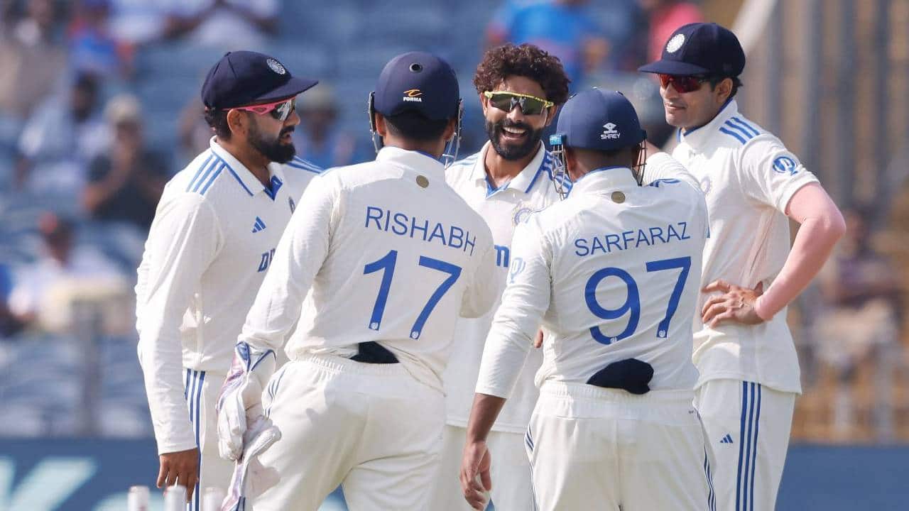 Indian team during the New Zealand Test