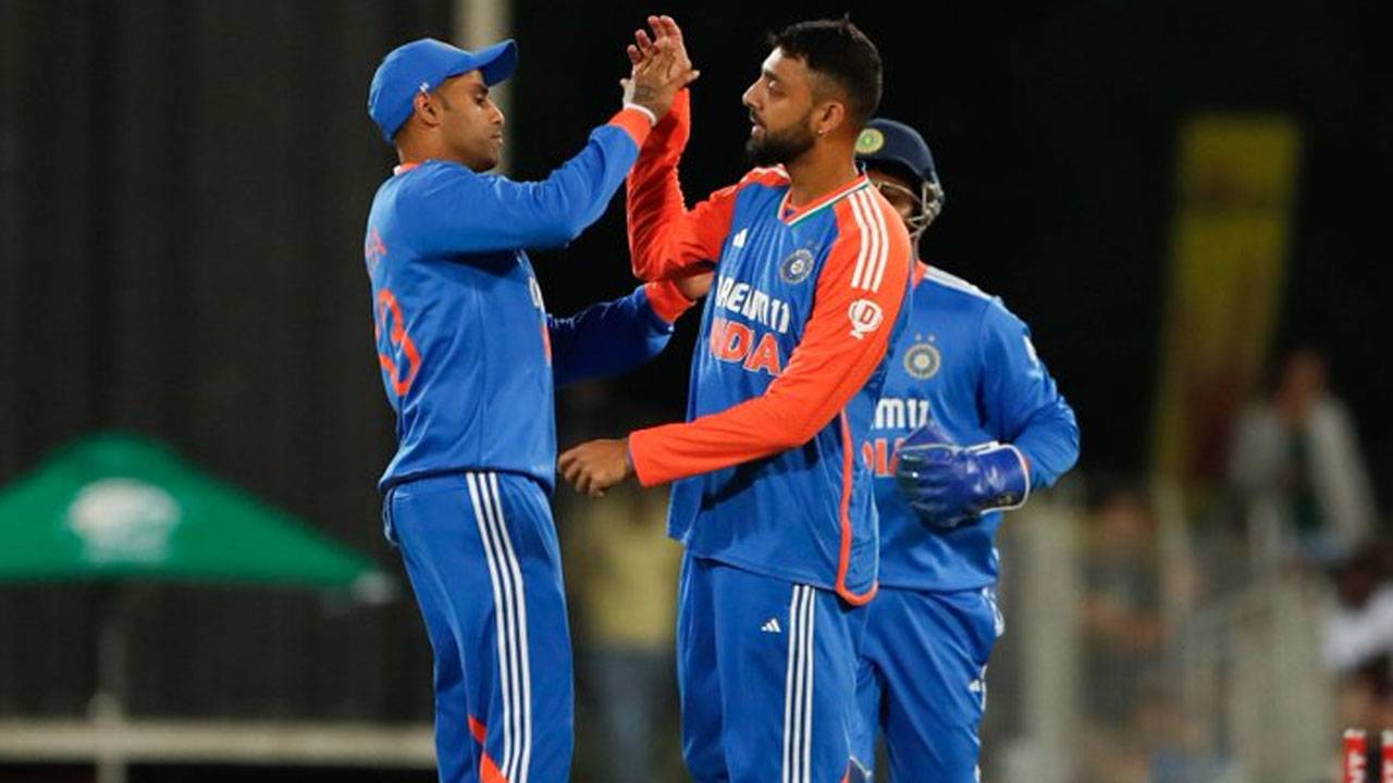 Indian team during the 3rd T20I against South Africa