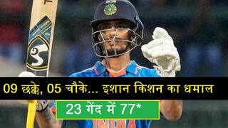 Ishan kishan scored 77 run from just 23 balls with 5 fours and 9 sixes in SMAT