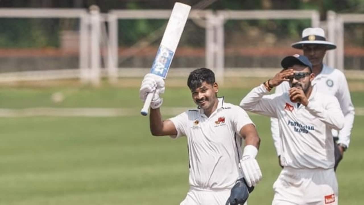 Iyer scoring a double-century in Ranji Trophy
