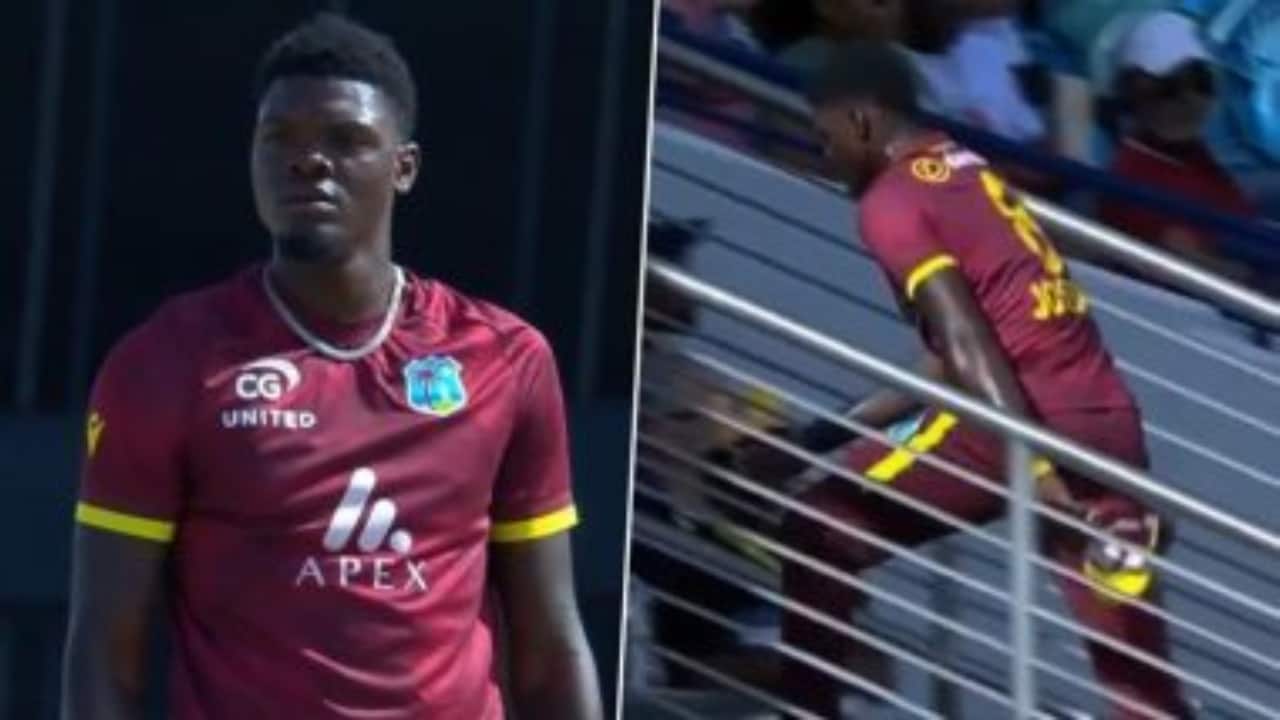 Joseph walks off from the field