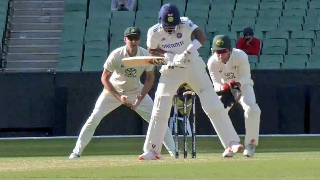 Rahul getting dismissed against Australia A
