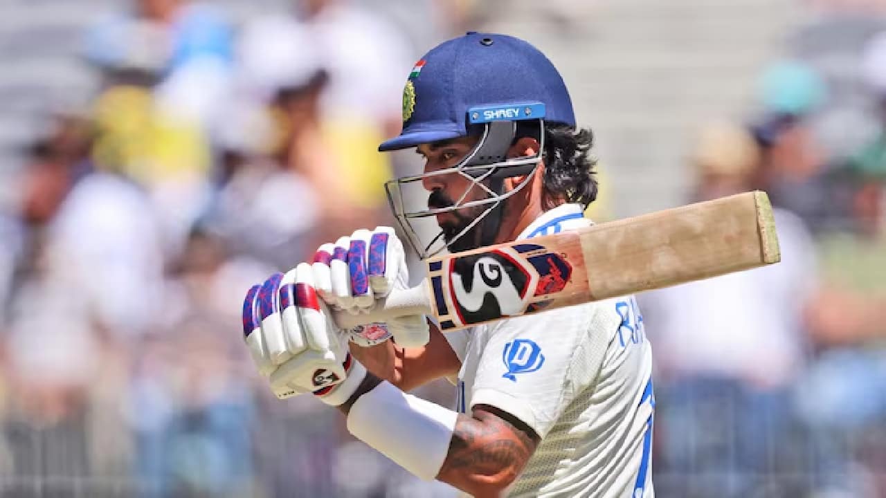 Rahul batting during a Test match