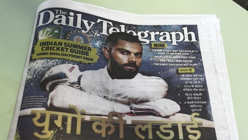 Virat Kohli on Australian newspaper Virat Kohli on Australian newspaper