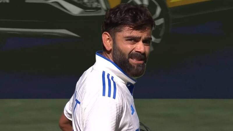 Kohli batting during a Test match Kohli batting during a Test match
