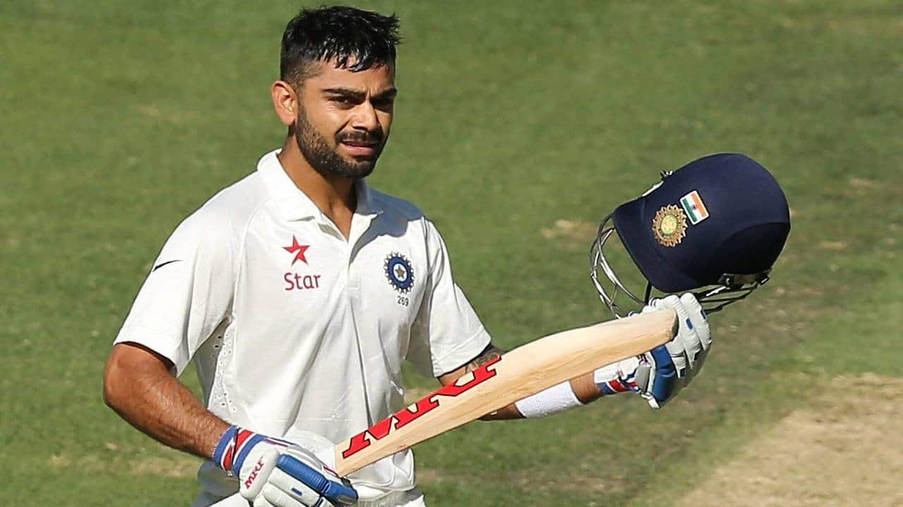 Kohli scoring a Test century