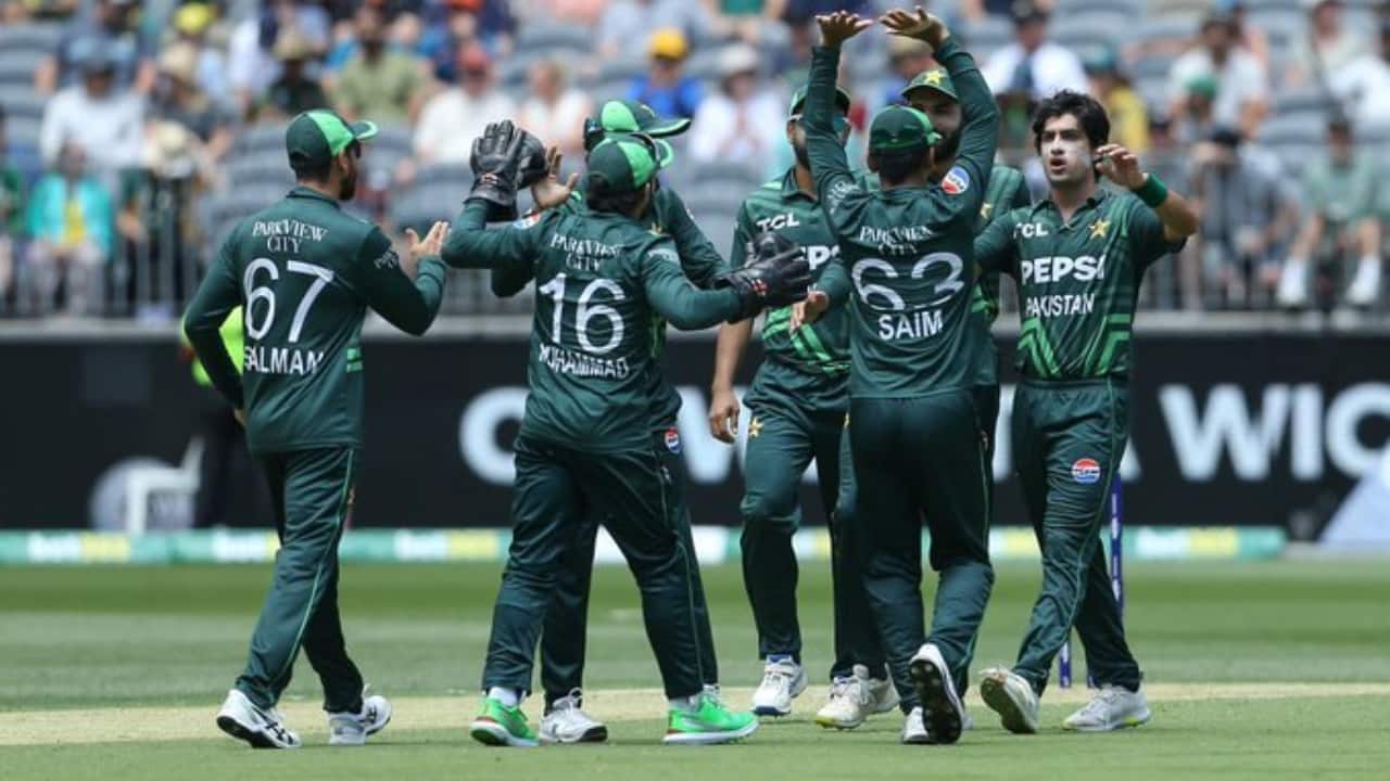 Pakistan cricket team during an ODI
