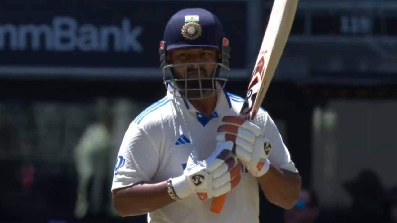 Pant batting during a Test match