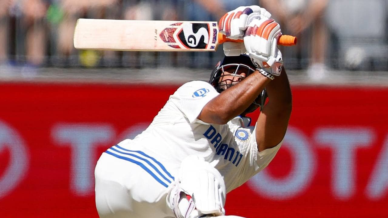 Pant hitting a fabulous six
