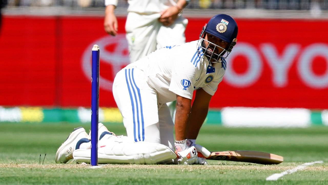 Pant batting during a Test match