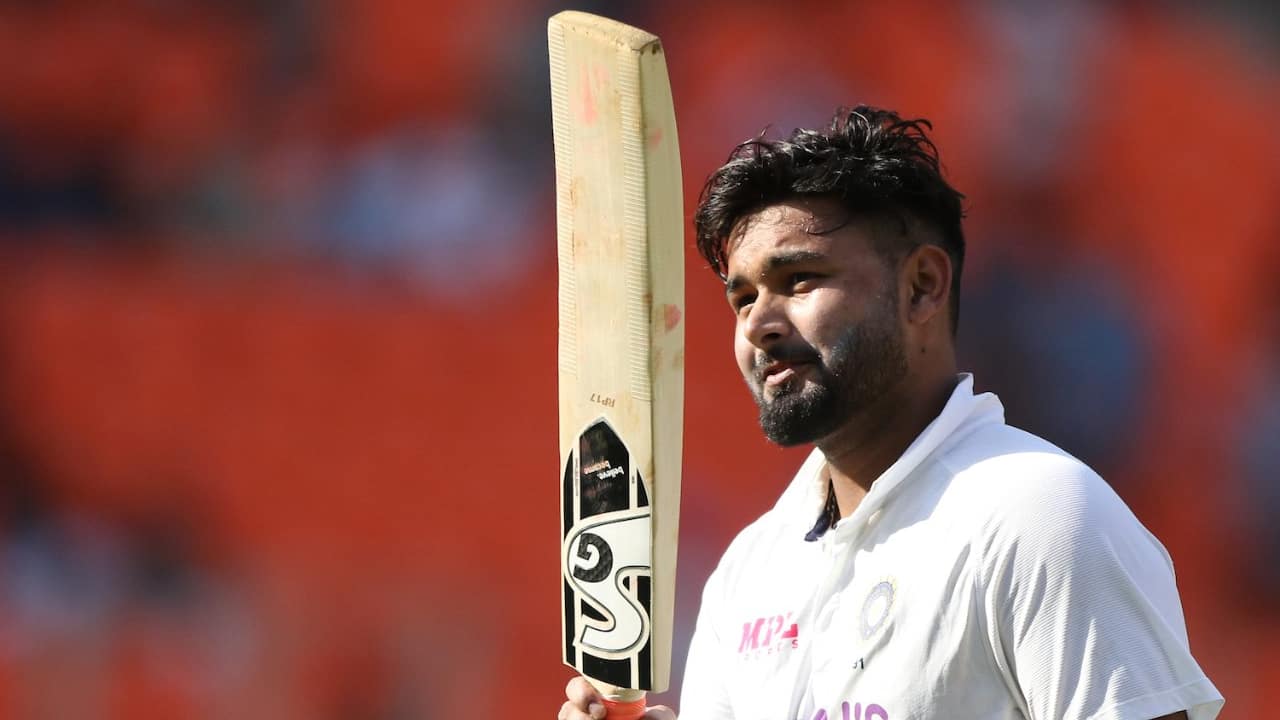 Pant batting during a Test match