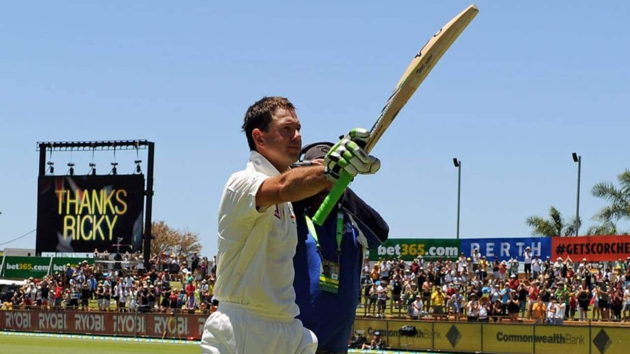 Ponting scoring a Test ton