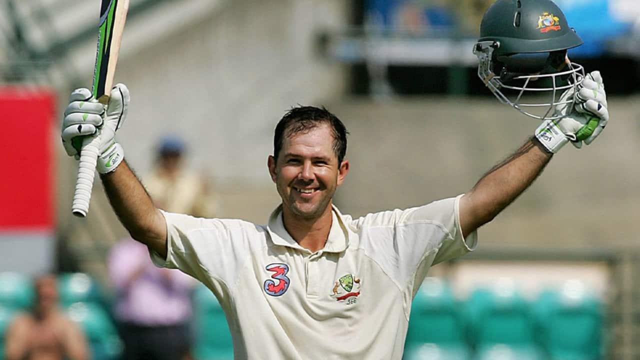 Ponting scoring a Test century