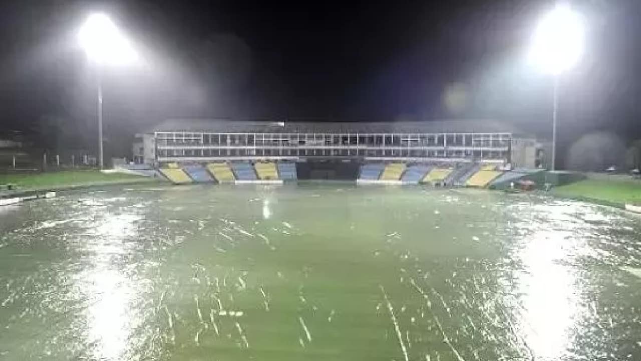 Rain covers in Canberra ground