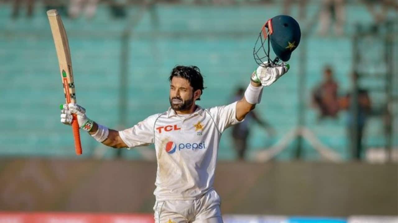 Rizwan scoring a Test century