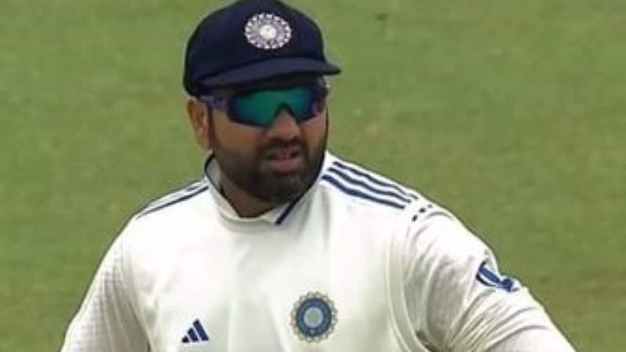 Rohit fielding during a Test match