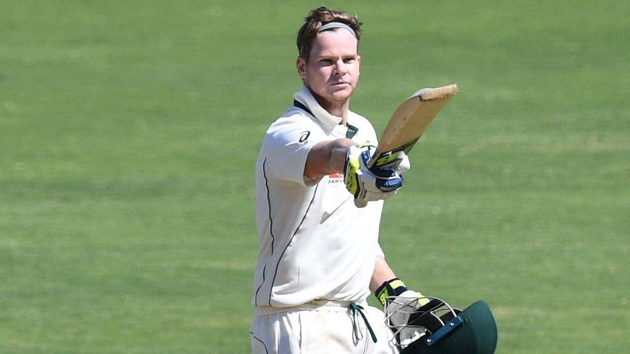 Smith scoring a Test century