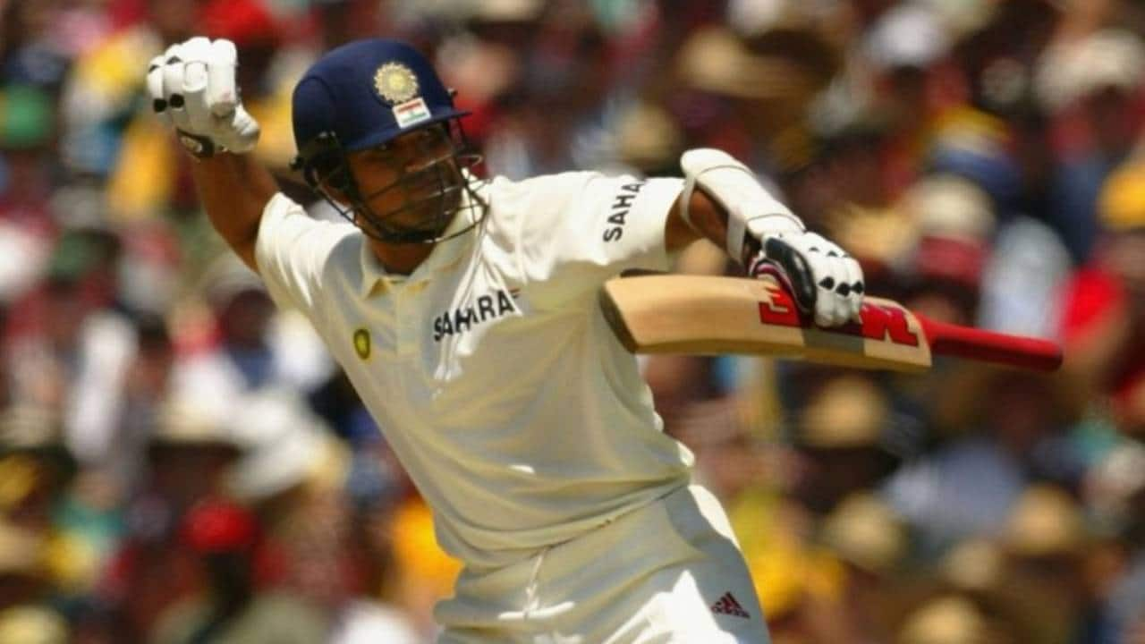 Tendulkar scoring a Test century