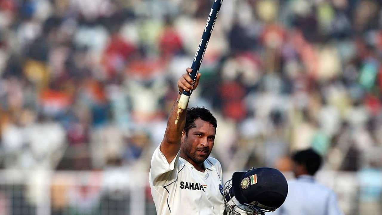 Tendulkar scoring a Test ton