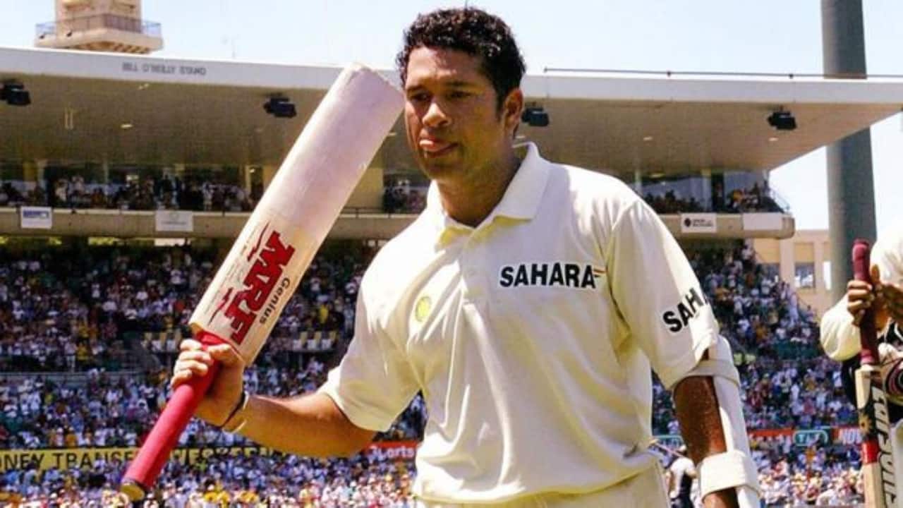 Tendulkar scoring a Test century