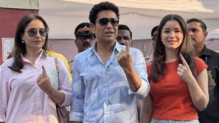 Sachin Tendulkar casts vote for Maharashtra Elections along with wife and daughter