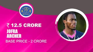 Jofra Archer in Rajasthan Royals in 12.5 crore beating mumbai indians in IPL AUCTION 2025