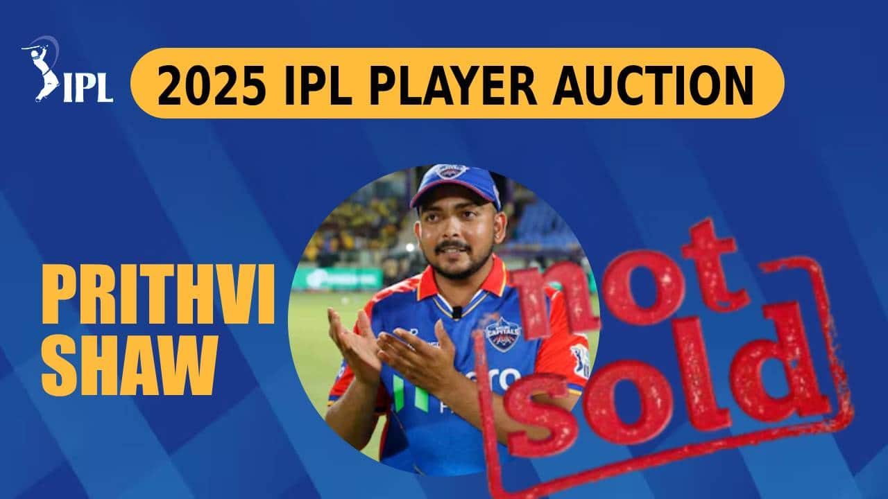 Prithvi Shaw not sold in ipl auction