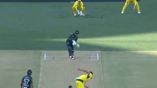 aus vs pak saim ayub hit marvellous shot on mitchell starc video goes viral