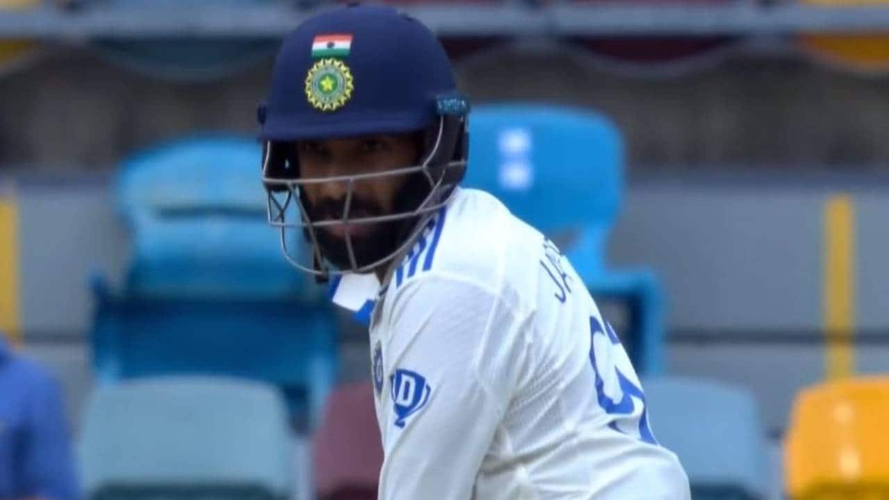 Jasprit Bumrah batting during a Test match